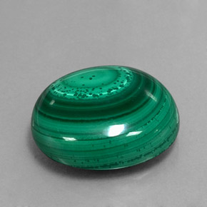 Malachite naturale verde da 17,83 ct, taglio ovale, opaco