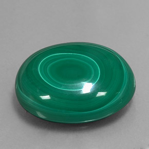 Malachite naturale verde da 24,67 ct, taglio ovale, opaco
