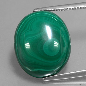 Malachite naturale verde da 21,79 ct, taglio ovale, opaco