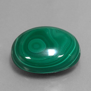 Malachite naturale verde da 21,79 ct, taglio ovale, opaco