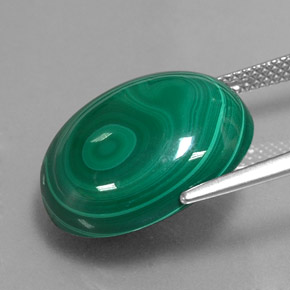 Malachite naturale verde da 21,79 ct, taglio ovale, opaco