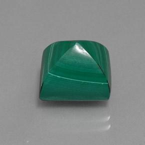 Malachite naturale verde da 10,87 ct, baguette, opaco