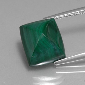 Malachite naturale verde da 9,52 ct, baguette, opaco