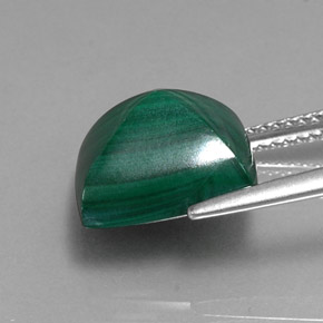 Malachite naturale verde da 9,52 ct, baguette, opaco
