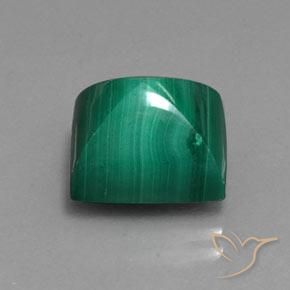 Malachite naturale verde da 9,78 ct, baguette, opaco
