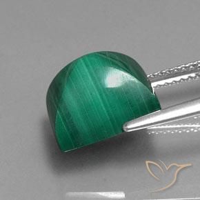 Malachite naturale verde da 9,78 ct, baguette, opaco