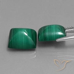 Gemme di Malachite Verde naturale da 13.53 ct, Taglio a baguette, Opaco