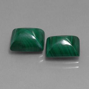 Malachite naturale verde da 10,17 ct, baguette, opaco
