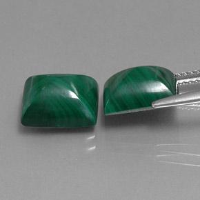 Malachite naturale verde da 10,17 ct, baguette, opaco