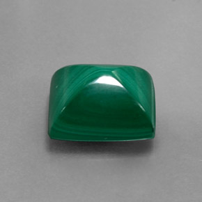 Malachite naturale verde da 5,66 ct, baguette, opaco