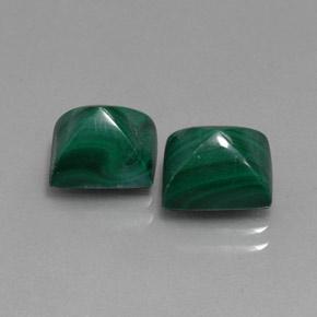 Malachite naturale verde da 8,88 ct, baguette, opaco