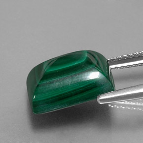 Malachite naturale verde da 9,15 ct, baguette, opaco