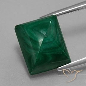 12.33ct Naturale Verde Pino Malachite, Taglio a baguette, Opaco