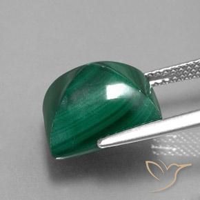 Malachite Verde naturale da 13.07 ct, Taglio a baguette, Opaco