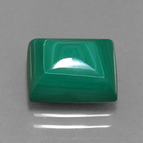 Malachite naturale verde da 6,19 ct, baguette, opaco