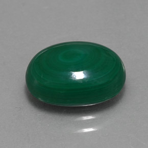 Malachite naturale verde da 4,40 ct, taglio ovale, opaco