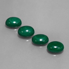 Malachite naturale verde da  ct, taglio ovale, opaco