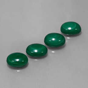 Malachite naturale verde da  ct, taglio ovale, opaco