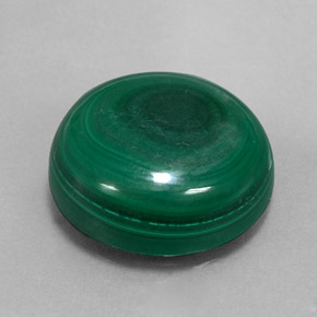 Malachite naturale verde da 16,58 ct, taglio rotondo, opaco