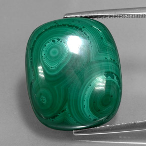 Malachite Verde multicolore naturale da 25.87 ct, Taglio a cuscino, Opaco