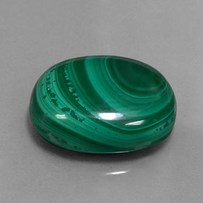 Malachite naturale verde da 16,61 ct, taglio ovale, opaco