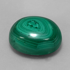Malachite naturale verde da 17,27 ct, taglio ovale, opaco