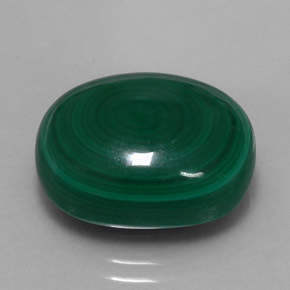 Malachite naturale verde da 19,51 ct, taglio ovale, opaco