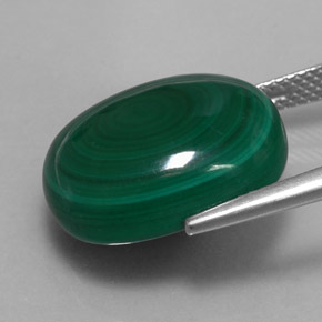 Malachite naturale verde da 19,51 ct, taglio ovale, opaco
