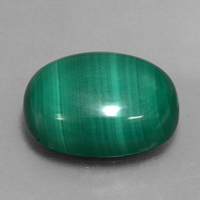 Malachite naturale verde da 14,85 ct, taglio ovale, opaco