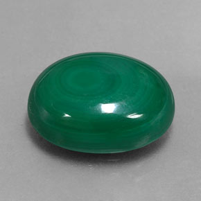 Malachite naturale verde da 13,11 ct, taglio ovale, opaco