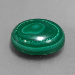 Malachite naturale verde da 12,98 ct, taglio ovale, opaco