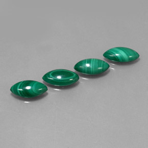 Malachite naturale verde da  ct, marchesa, opaco