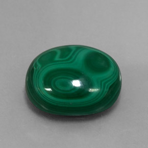 Malachite naturale verde da 14,79 ct, taglio ovale, opaco