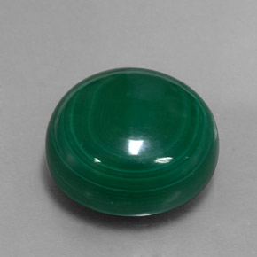 Malachite naturale verde da 21,31 ct, taglio rotondo, opaco