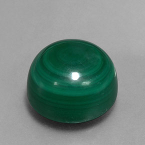 Malachite naturale verde da 15,62 ct, taglio rotondo, opaco