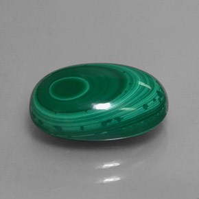 Malachite naturale verde da 6,72 ct, taglio ovale, opaco