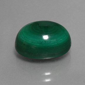 Malachite naturale verde da 8,38 ct, taglio ovale, opaco