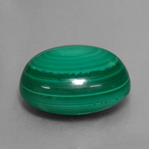 Malachite naturale verde da 9,57 ct, taglio ovale, opaco