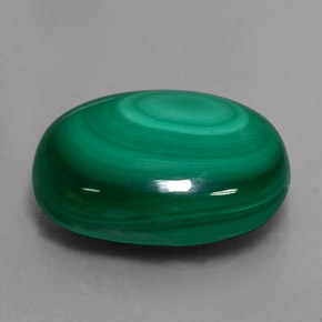 Malachite Verde multicolore naturale da 10.63 ct, Taglio ovale, Opaco