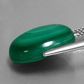 Malachite Verde multicolore naturale da 10.63 ct, Taglio ovale, Opaco