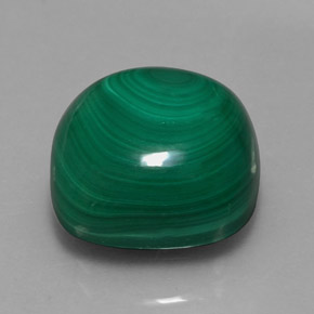 Malachite naturale verde da 15,20 ct, taglio a cuscino, opaco