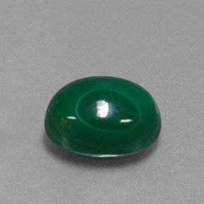 Malachite naturale verde da 3,17 ct, taglio ovale, opaco