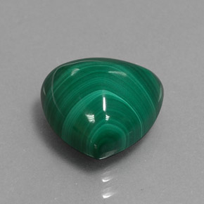 Malachite naturale verde da 6,13 ct, trillion, opaco