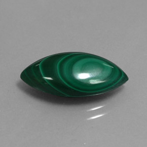 Malachite Verde multicolore naturale da 7.72 ct, Taglio marquise, Opaco