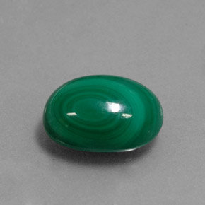 Malachite naturale verde da 4,97 ct, taglio ovale, opaco