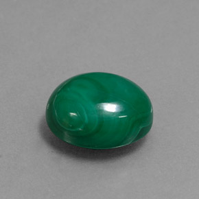 Malachite naturale verde da 4,25 ct, taglio ovale, opaco