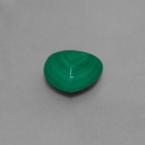 Malachite naturale verde da 3,02 ct, trillion, opaco