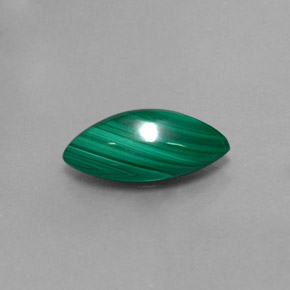 Malachite naturale verde da 3,43 ct, marchesa, opaco