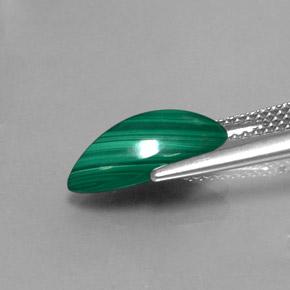 Malachite naturale verde da 3,43 ct, marchesa, opaco