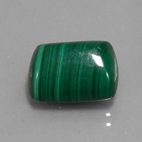 Malachite naturale verde da 10,50 ct, baguette, opaco